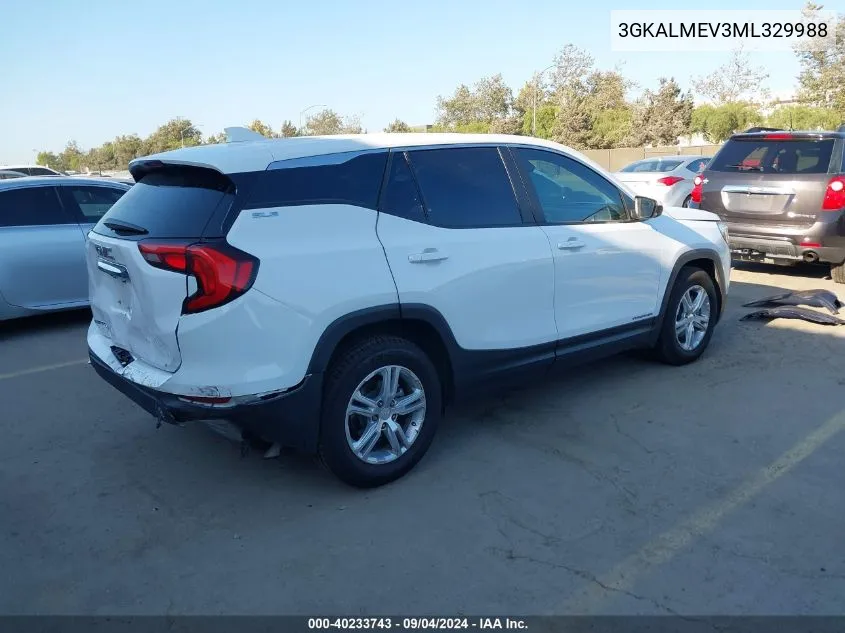 2021 GMC Terrain Sle VIN: 3GKALMEV3ML329988 Lot: 40233743