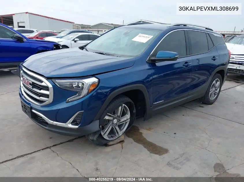 2021 GMC Terrain Fwd Slt VIN: 3GKALPEVXML308699 Lot: 40255219