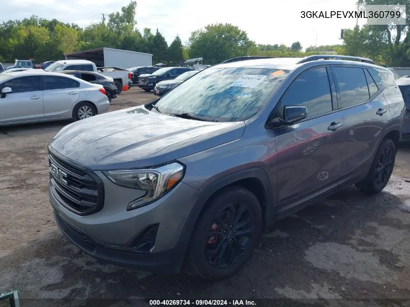 2021 GMC Terrain Fwd Slt VIN: 3GKALPEVXML360799 Lot: 40269734