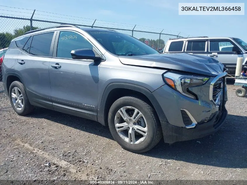 2021 GMC Terrain Awd Sle VIN: 3GKALTEV2ML366458 Lot: 40308824