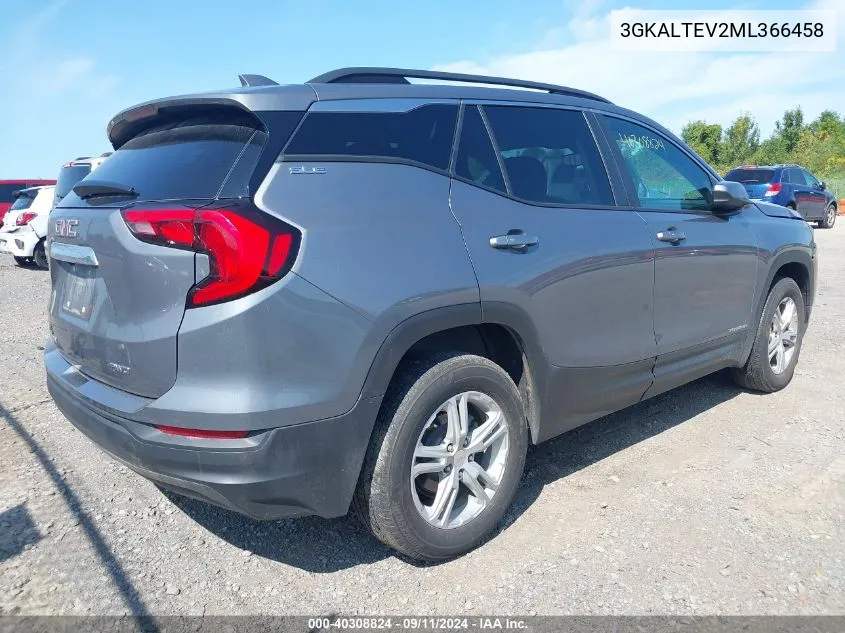 2021 GMC Terrain Awd Sle VIN: 3GKALTEV2ML366458 Lot: 40308824