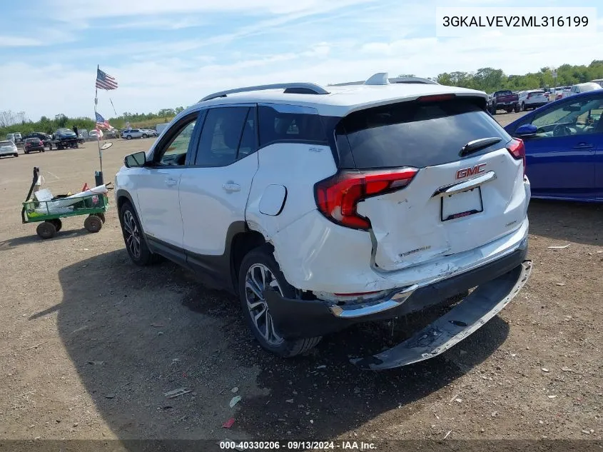 2021 GMC Terrain Awd Slt VIN: 3GKALVEV2ML316199 Lot: 40330206