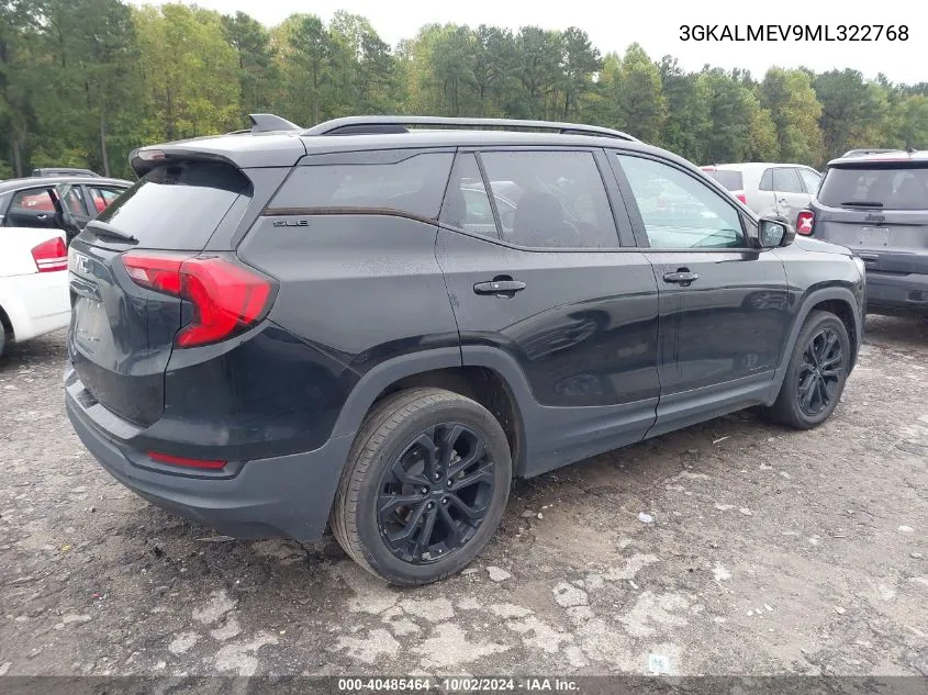 2021 GMC Terrain Fwd Sle VIN: 3GKALMEV9ML322768 Lot: 40485464