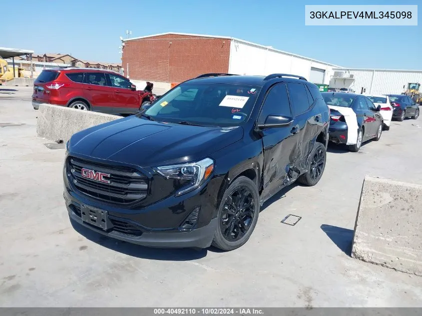 2021 GMC Terrain Fwd Slt VIN: 3GKALPEV4ML345098 Lot: 40492110