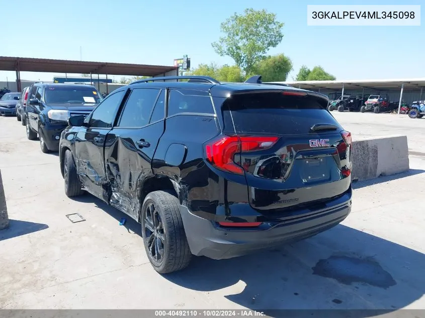 2021 GMC Terrain Fwd Slt VIN: 3GKALPEV4ML345098 Lot: 40492110