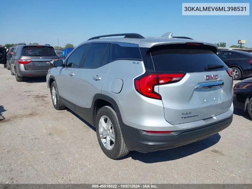 2021 GMC Terrain Sle VIN: 3GKALMEV6ML398531 Lot: 40516022