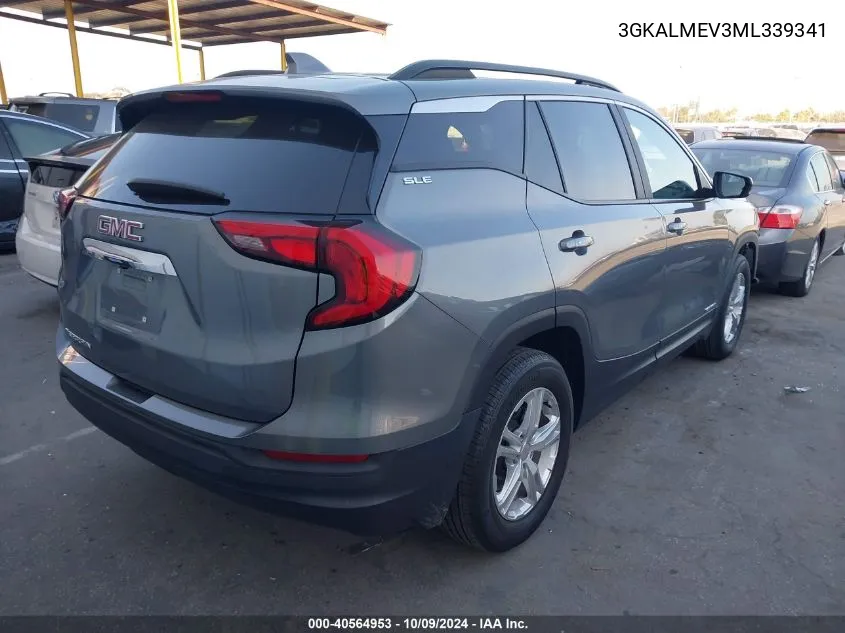 2021 GMC Terrain Fwd Sle VIN: 3GKALMEV3ML339341 Lot: 40564953