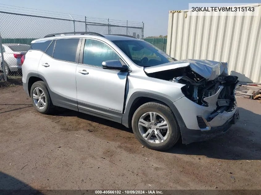 2021 GMC Terrain Awd Sle VIN: 3GKALTEV8ML315143 Lot: 40566102