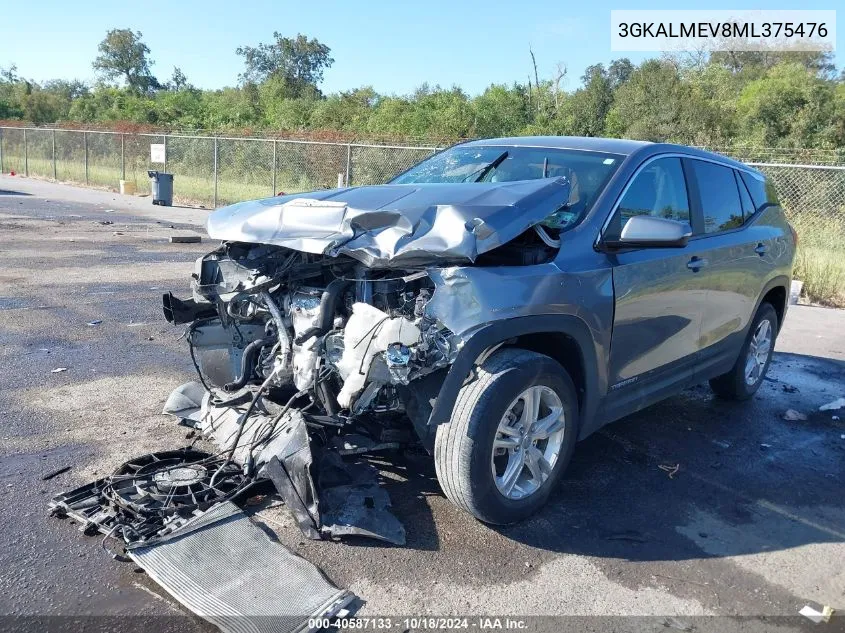 2021 GMC Terrain Fwd Sle VIN: 3GKALMEV8ML375476 Lot: 40587133