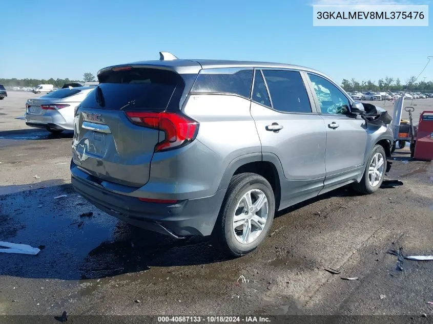 2021 GMC Terrain Fwd Sle VIN: 3GKALMEV8ML375476 Lot: 40587133