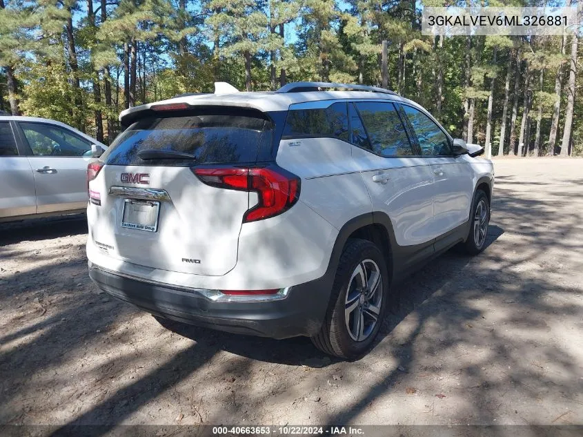 2021 GMC Terrain Awd Slt VIN: 3GKALVEV6ML326881 Lot: 40663653