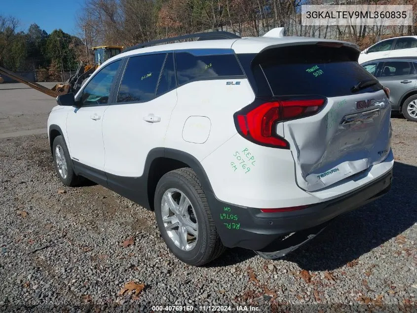 2021 GMC Terrain Awd Sle VIN: 3GKALTEV9ML360835 Lot: 40769160