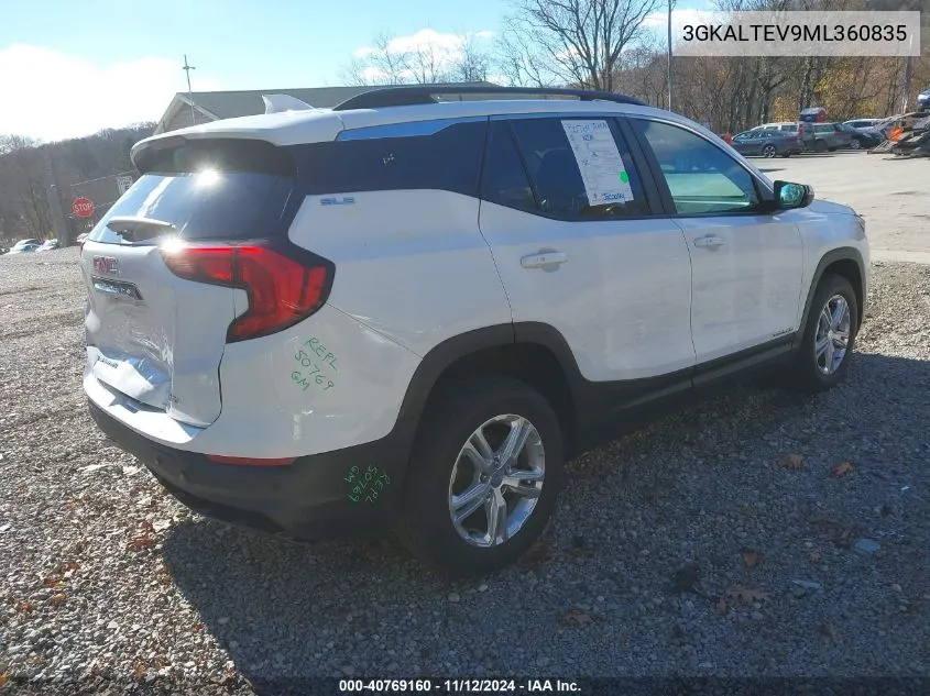 2021 GMC Terrain Awd Sle VIN: 3GKALTEV9ML360835 Lot: 40769160