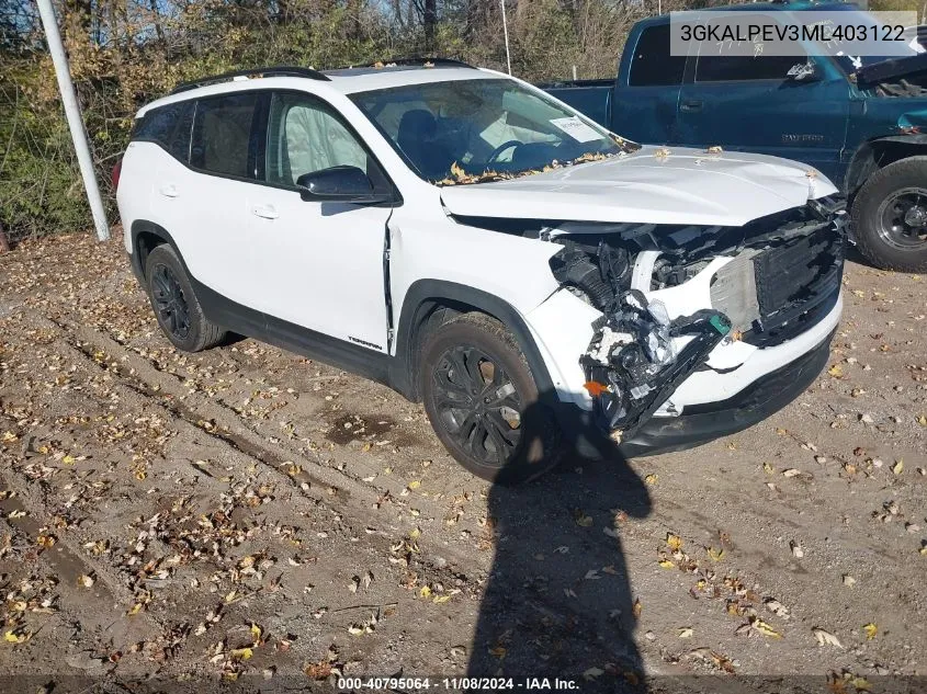 2021 GMC Terrain Fwd Slt VIN: 3GKALPEV3ML403122 Lot: 40795064