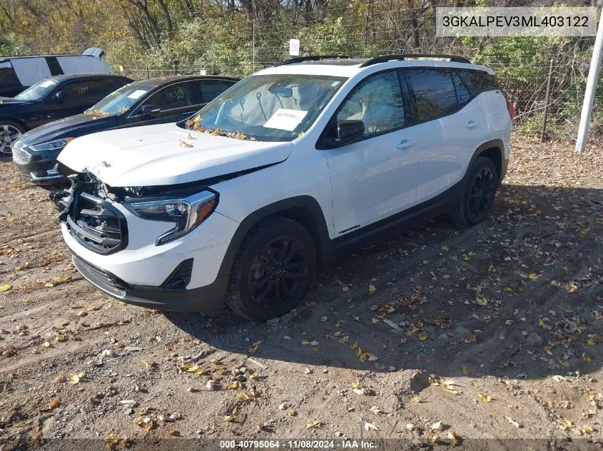 2021 GMC Terrain Fwd Slt VIN: 3GKALPEV3ML403122 Lot: 40795064