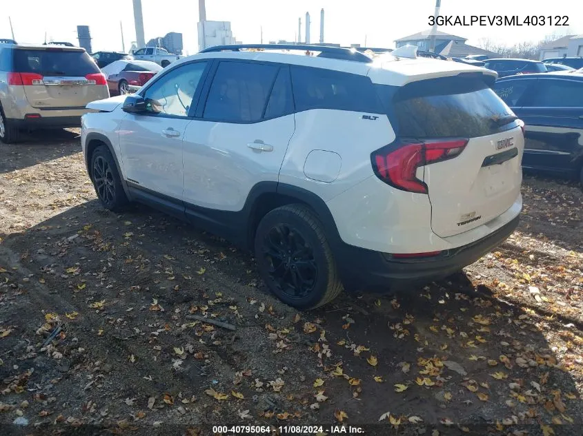 2021 GMC Terrain Fwd Slt VIN: 3GKALPEV3ML403122 Lot: 40795064