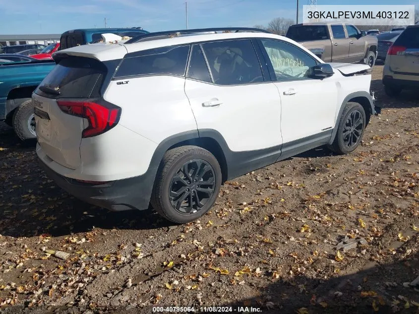 2021 GMC Terrain Fwd Slt VIN: 3GKALPEV3ML403122 Lot: 40795064