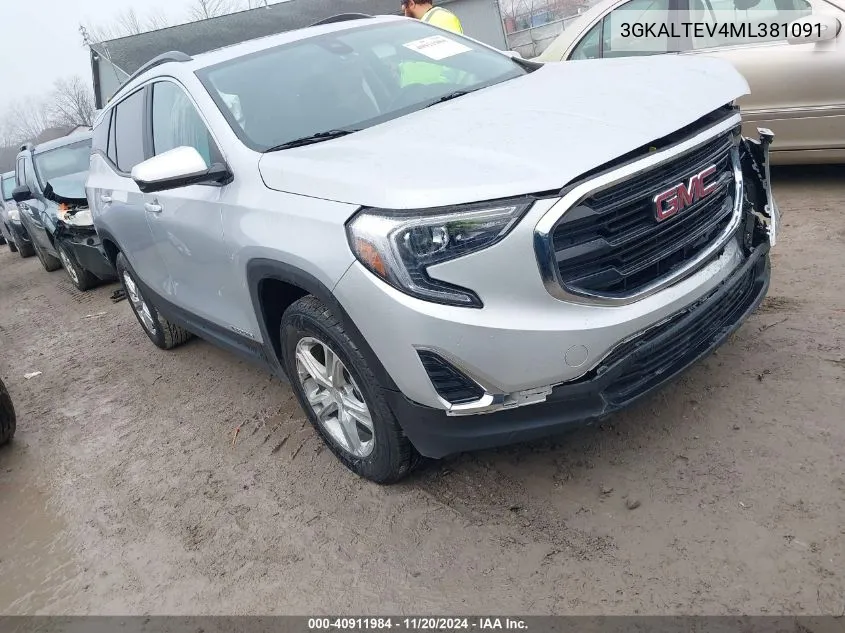 2021 GMC Terrain Awd Sle VIN: 3GKALTEV4ML381091 Lot: 40911984