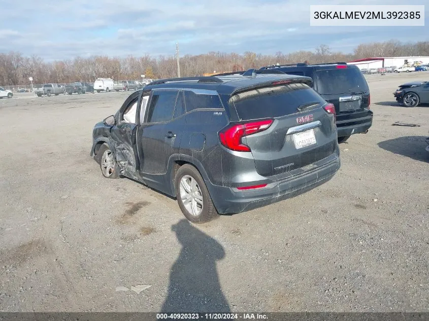 2021 GMC Terrain Fwd Sle VIN: 3GKALMEV2ML392385 Lot: 40920323