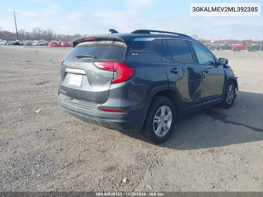 2021 GMC Terrain Fwd Sle VIN: 3GKALMEV2ML392385 Lot: 40920323