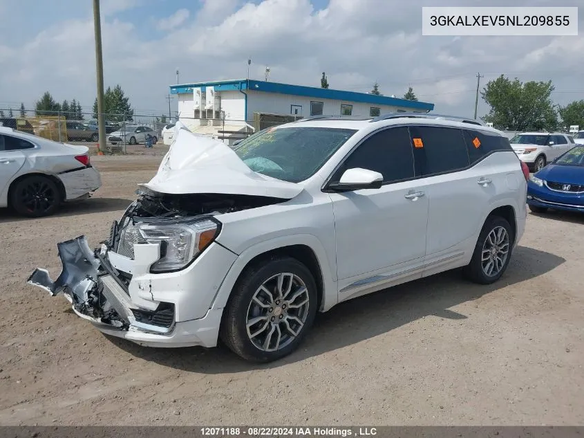 2022 GMC Terrain VIN: 3GKALXEV5NL209855 Lot: 12071188