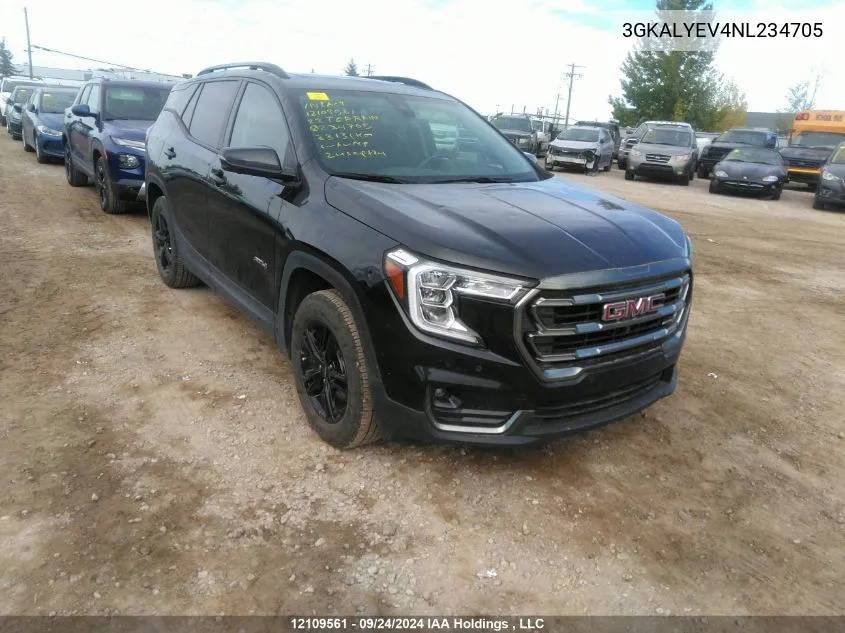 2022 GMC Terrain At4 VIN: 3GKALYEV4NL234705 Lot: 12109561