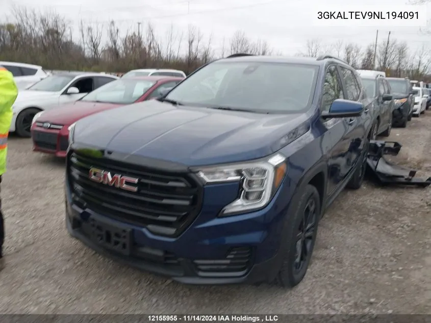 2022 GMC Terrain Sle VIN: 3GKALTEV9NL194091 Lot: 12155955