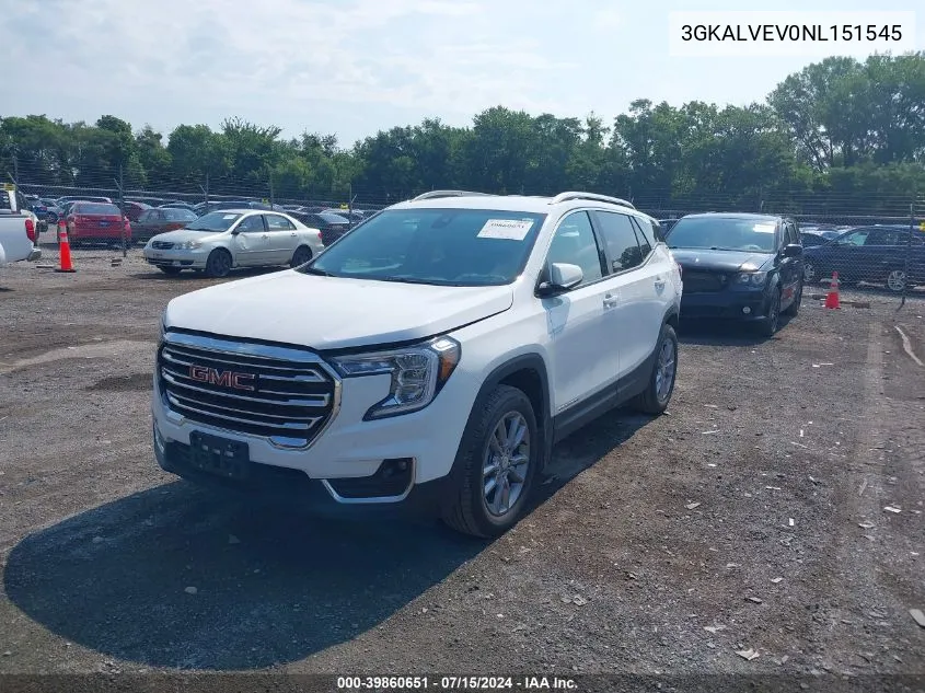 2022 GMC Terrain Awd Slt VIN: 3GKALVEV0NL151545 Lot: 39860651