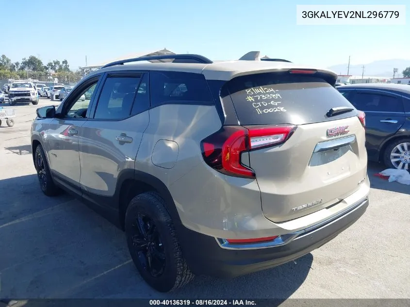 2022 GMC Terrain Awd At4 VIN: 3GKALYEV2NL296779 Lot: 40136319