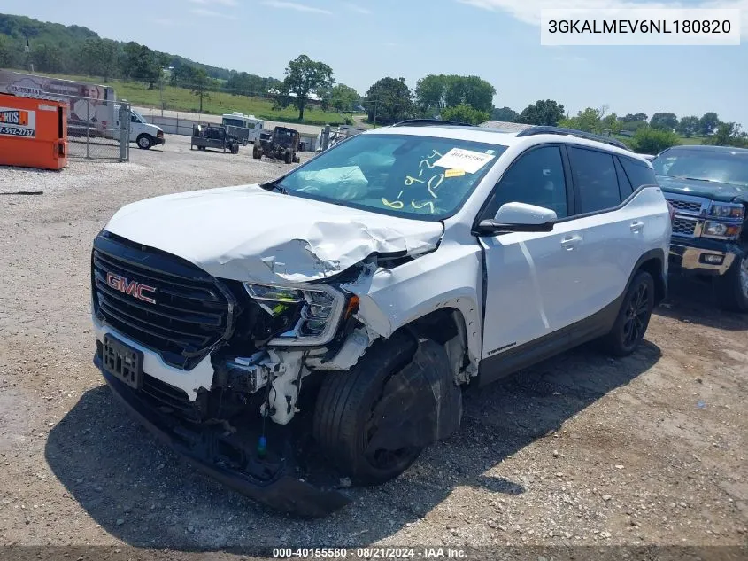 2022 GMC Terrain Fwd Sle VIN: 3GKALMEV6NL180820 Lot: 40155580