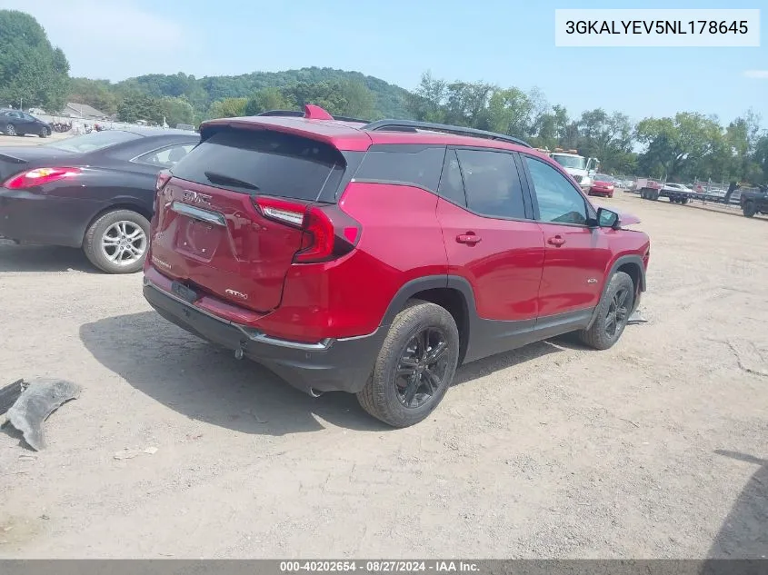 2022 GMC Terrain Awd At4 VIN: 3GKALYEV5NL178645 Lot: 40202654