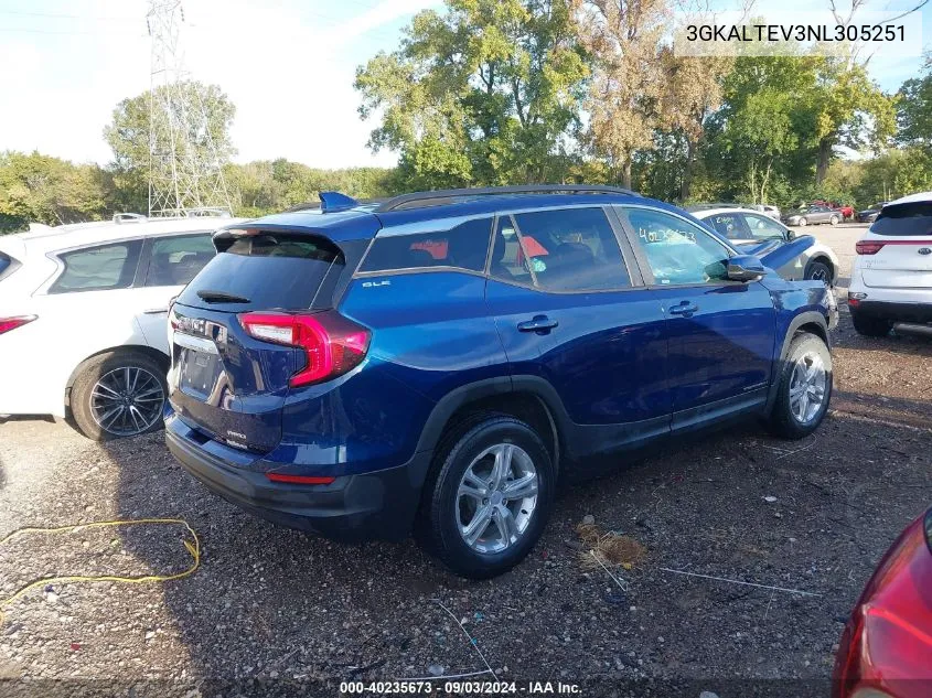 2022 GMC Terrain Awd Sle VIN: 3GKALTEV3NL305251 Lot: 40235673