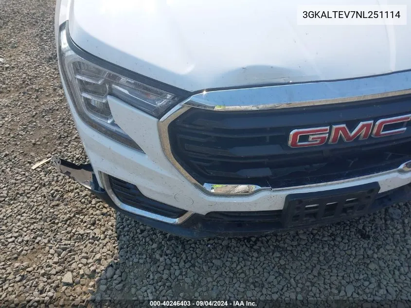 2022 GMC Terrain Sle VIN: 3GKALTEV7NL251114 Lot: 40246403