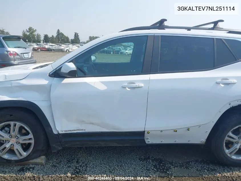 3GKALTEV7NL251114 2022 GMC Terrain Sle