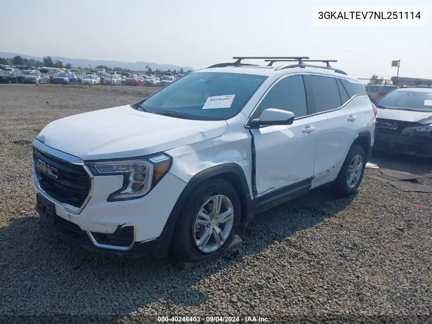 3GKALTEV7NL251114 2022 GMC Terrain Sle