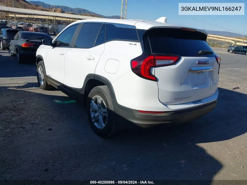 2022 GMC Terrain Fwd Sle VIN: 3GKALMEV9NL166247 Lot: 40255895