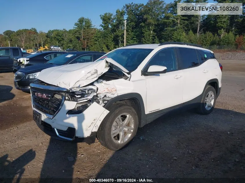 2022 GMC Terrain Awd Sle VIN: 3GKALTEV5NL108260 Lot: 40346070