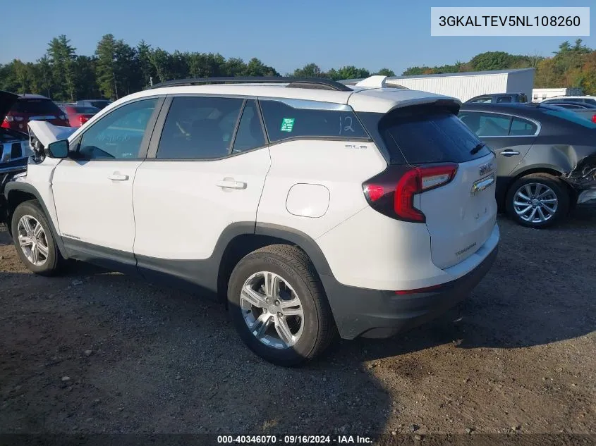 2022 GMC Terrain Awd Sle VIN: 3GKALTEV5NL108260 Lot: 40346070