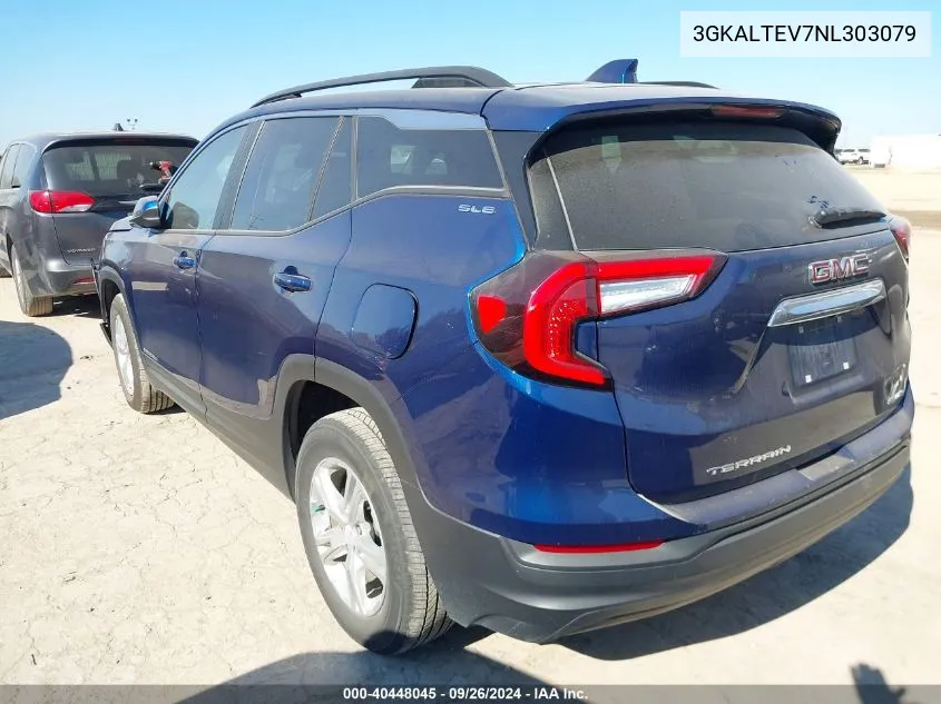 2022 GMC Terrain Sle VIN: 3GKALTEV7NL303079 Lot: 40448045