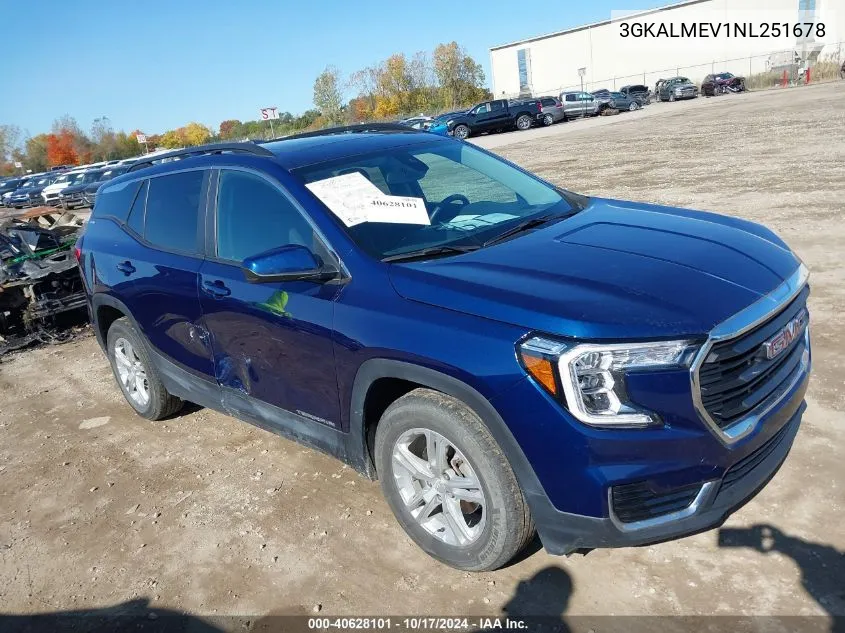 2022 GMC Terrain Fwd Sle VIN: 3GKALMEV1NL251678 Lot: 40628101