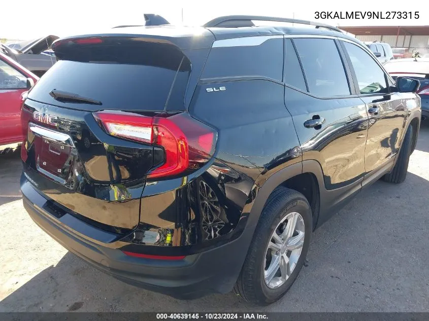 2022 GMC Terrain Fwd Sle VIN: 3GKALMEV9NL273315 Lot: 40639145