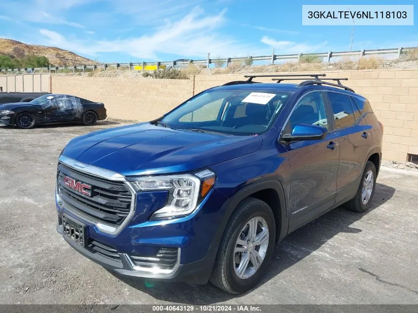 2022 GMC Terrain Awd Sle VIN: 3GKALTEV6NL118103 Lot: 40643129