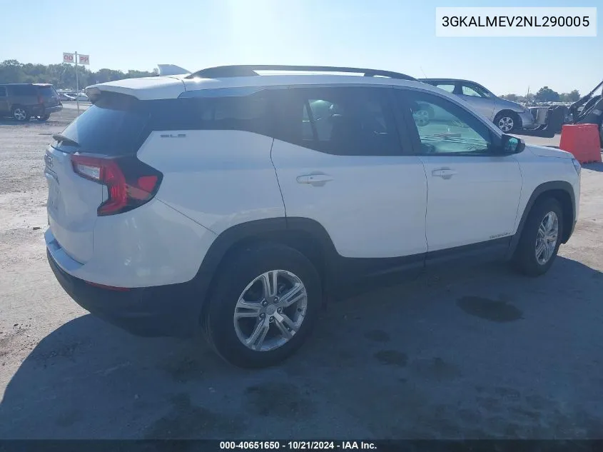 2022 GMC Terrain Sle VIN: 3GKALMEV2NL290005 Lot: 40651650