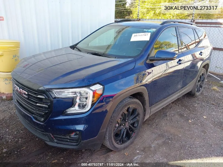 2022 GMC Terrain Fwd Slt VIN: 3GKALPEV0NL273317 Lot: 40753787