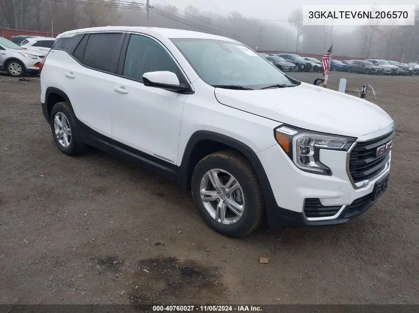 2022 GMC Terrain Awd Sle VIN: 3GKALTEV6NL206570 Lot: 40760027