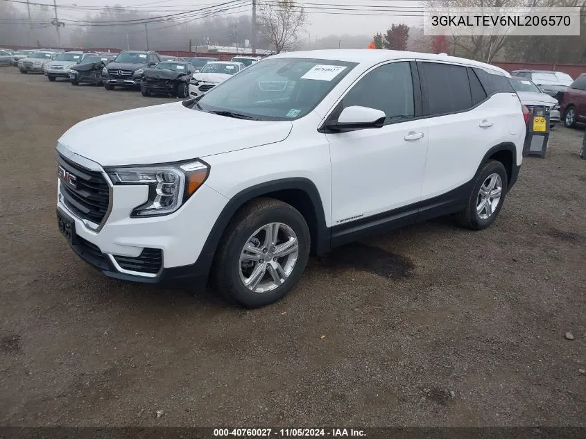 2022 GMC Terrain Awd Sle VIN: 3GKALTEV6NL206570 Lot: 40760027