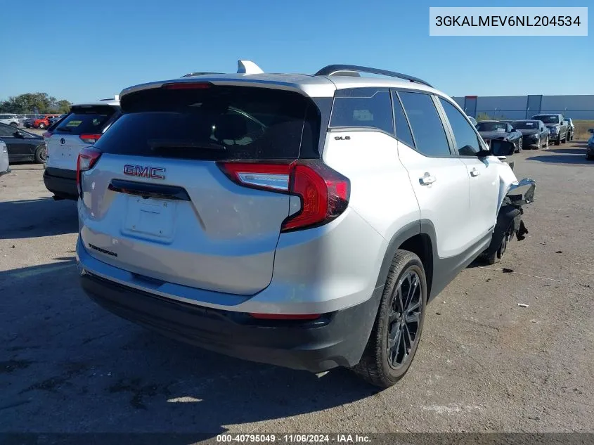 2022 GMC Terrain Fwd Sle VIN: 3GKALMEV6NL204534 Lot: 40795049