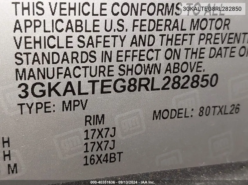 3GKALTEG8RL282850 2024 GMC Terrain Awd Sle