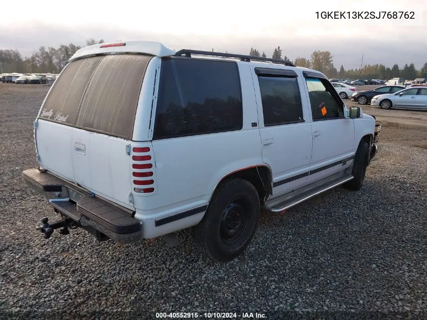 1995 GMC Yukon VIN: 1GKEK13K2SJ768762 Lot: 40552915