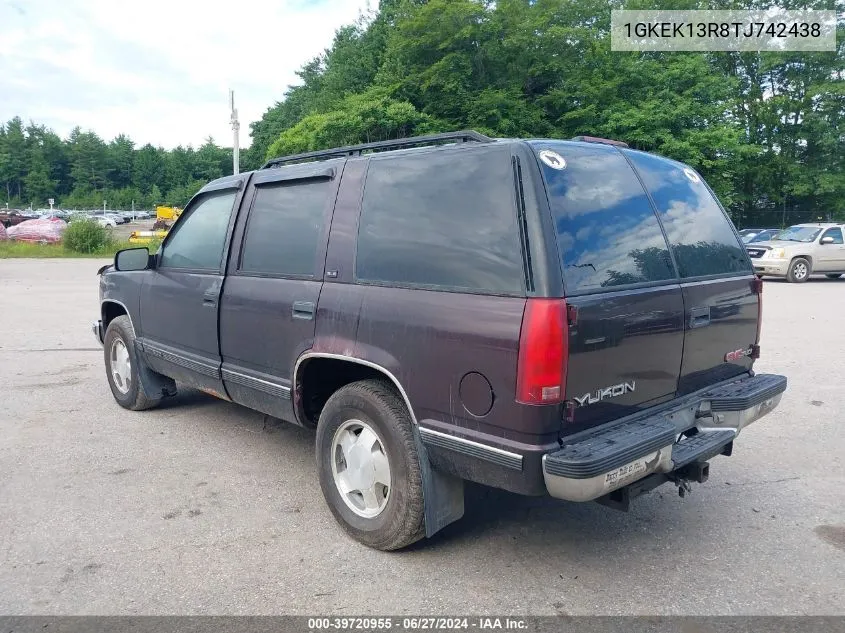 1996 GMC Yukon VIN: 1GKEK13R8TJ742438 Lot: 39720955